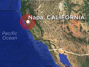 Napa Earthquake Map